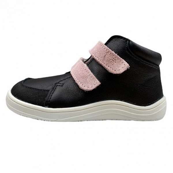Baby Bare Shoes Barfußschuhe Febo Fall Black Pink Seite