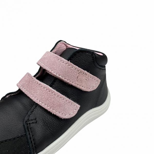 Baby Bare Shoes Barfußschuhe Febo Fall Black Pink Seitlich