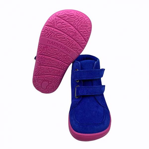 Baby Bare Shoes Barfußschuhe Febo Fall Navy Pink Sohle