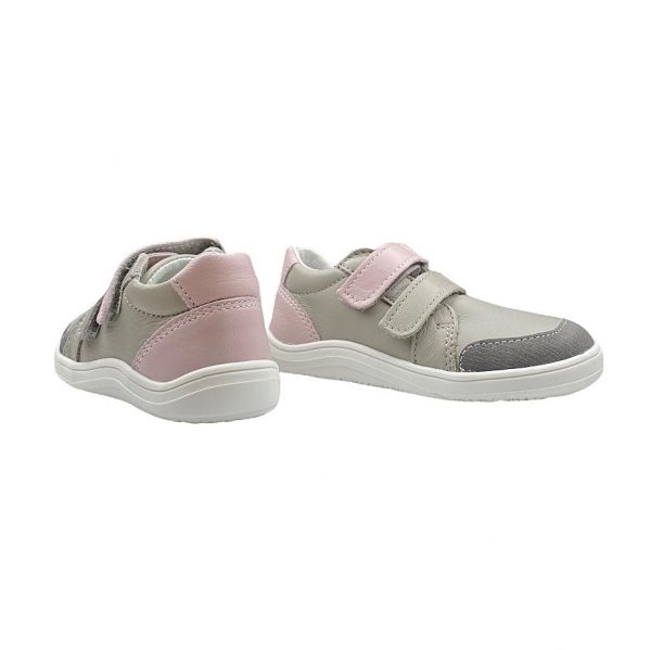 Baby Bare Shoes Barfußhalbschuhe Febo Go Grey Pink Hinten