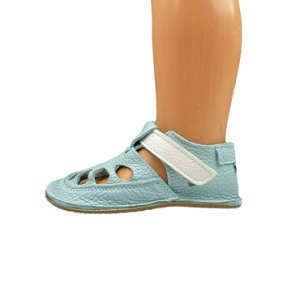 Baby Bare Shoes Summer Perforation Aqua Seite