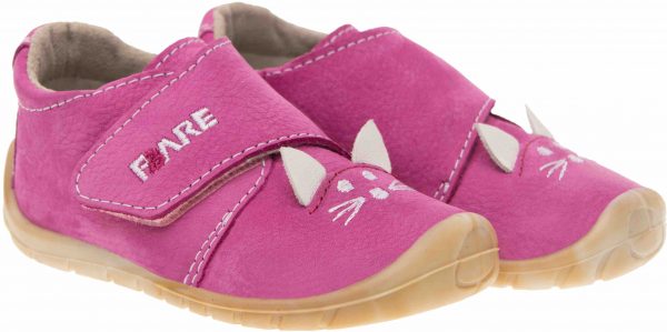 Fare Bare Barfußschuhe Erste Schuhe Katze Pink3