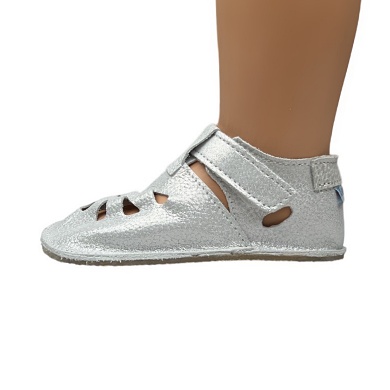 Baby Bare Shoes Front Perforation Pearl